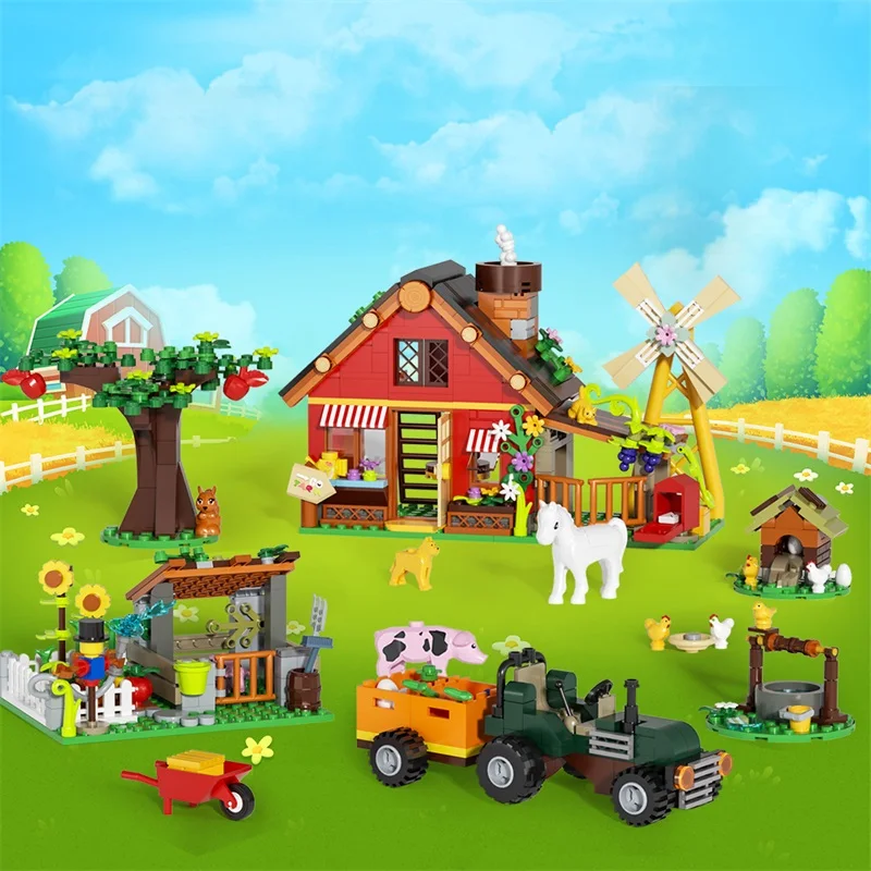 Farming Agriculture Model - نموذج مكعبات بناء مزرعة الرياح الإبداعية