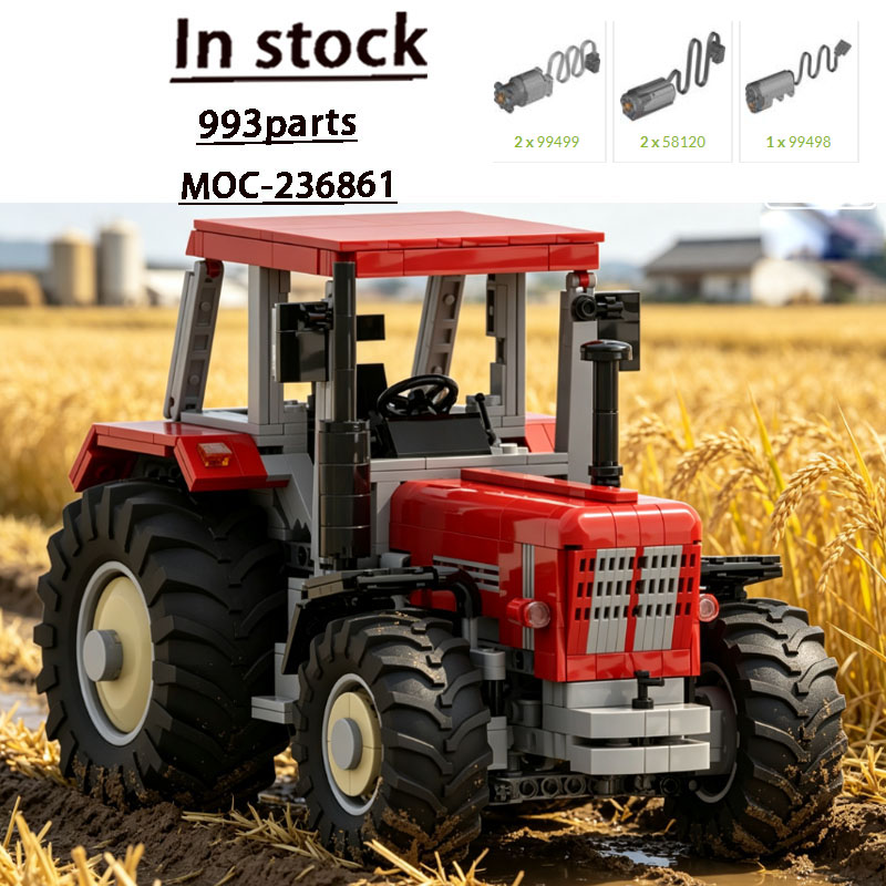 Farming Agriculture Model - نموذج مكعبات بناء MOC-236861، جرار زراعي