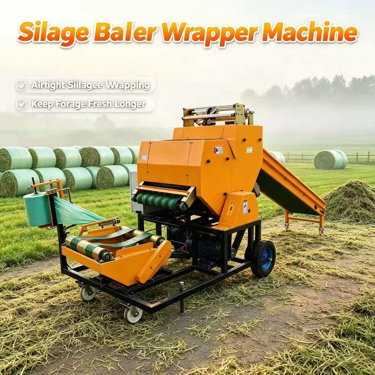 Silage Baler Machine - آلة تغليف وربط السيلاج، آلة تغليف